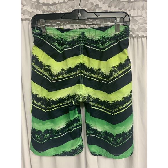 Nike Men’s Green Tropical Palm Print Board Shorts S – Swim Trunks Quick Dry - Picture 4 of 4
